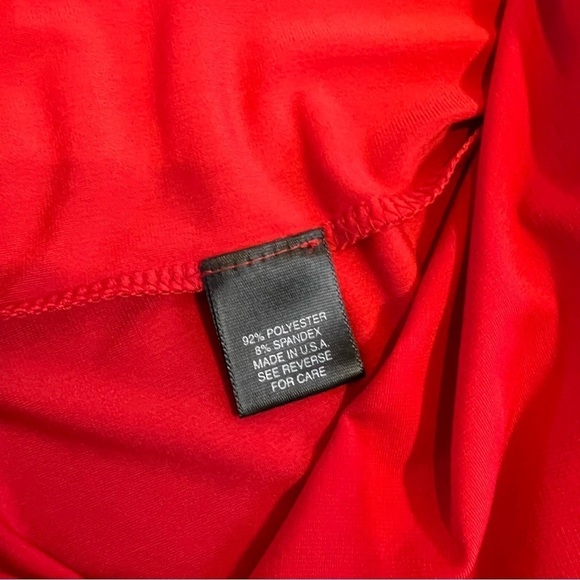 NWT Arden B Red V Neck A Line plunged sleeveless Pleated Cocktail Dress Party S - Picture 12 of 13